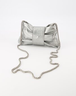 Tas met strik Bowi zilver