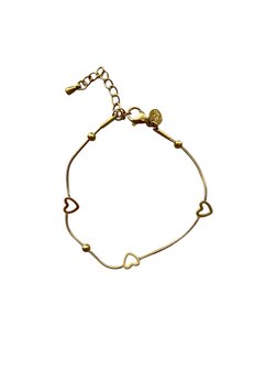 Armband B5349-2 smooth hearts goud - Day&amp;Eve