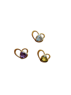 Birth stones hartje goud (jan-dec) - Imotionals