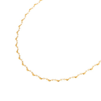 Ketting K.SK.196.1 Half moon goud - Label Kiki