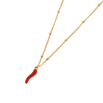 Ketting K.SK.197.1 Spicy pepper goud - Label Kiki