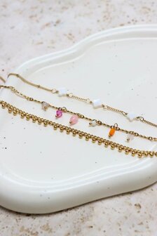 Enkelbandje LK302 Baby dots goud - Label Kiki