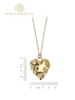 Ketting Big heart lang goud - Rose &amp; Camellia