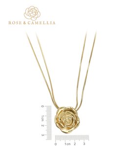 Ketting Rose lang goud - Rose &amp; Camellia