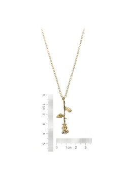 Ketting Hanging rose lang goud - Rose &amp; Camellia