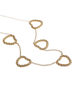Ketting Open hearts goud - Rose &amp; Camellia