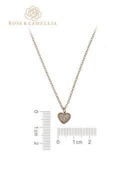 Ketting Diamond heart goud - Rose &amp; Camellia