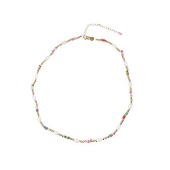 Ketting Rainbow pearls goud - Rose &amp; Camellia