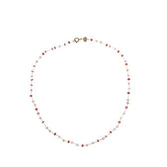 Ketting Colorful coral goud - Rose &amp; Camellia