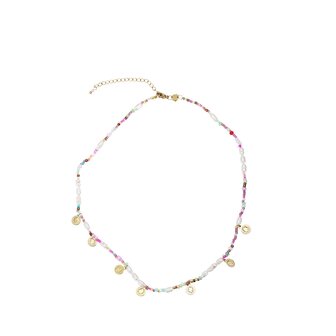 Ketting Pearls and coins goud - Rose &amp; Camellia