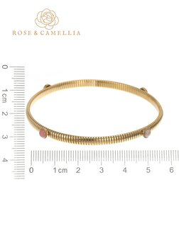 Armband bangle Nude goud - Rose &amp; Camellia