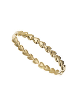 Armband bangle Hearts goud - Rose &amp; Camellia