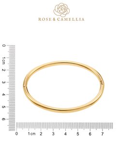 Armband bangle Round plain goud - Rose &amp; Camellia