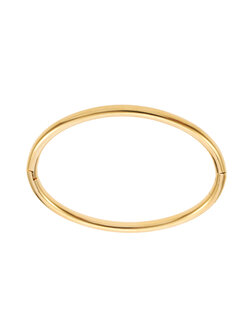 Armband bangle Round plain goud - Rose &amp; Camellia