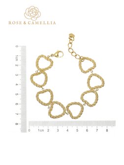 Armband Open heart goud - Rose &amp; Camellia