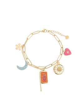 Armband Happy colours goud - Rose &amp; Camellia