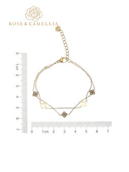 Armband Diamond clover goud - Rose &amp; Camellia