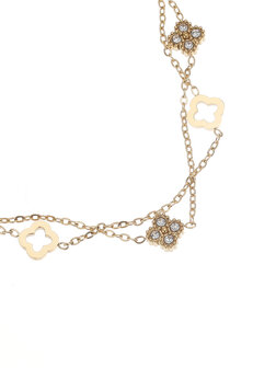 Armband Diamond clover goud - Rose &amp; Camellia