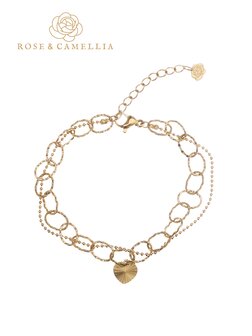 Armband Cute chain heart goud - Rose &amp; Camellia