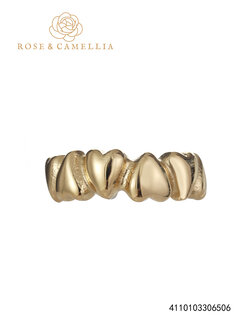 Ring verstelbaar little hearts goud - Rose &amp; Camellia