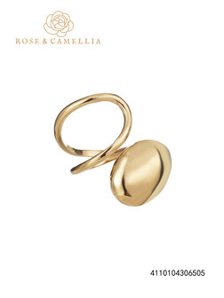 Ring swirl goud - Rose &amp; Camellia