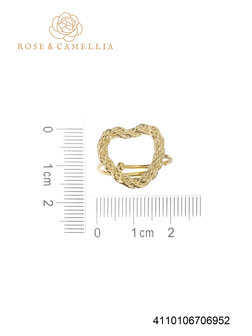 Ring chain heart goud - Rose &amp; Camellia