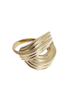 Ring Wave goud - Rose &amp; Camellia