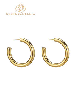Oorbellen Big hoop plain - Rose &amp; Camellia