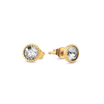 Oorbellen Hannah CZ Crystal FE43 goud - Melano