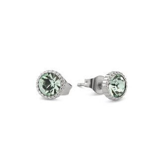 Oorbellen Hannah CZ Chrysolite zilver - Melano