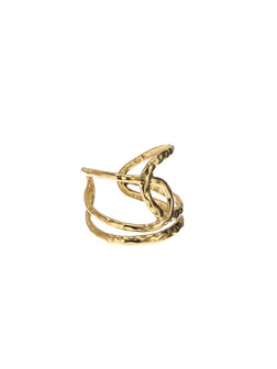 Ear cuff  swirl goud - Rose &amp; Camellia