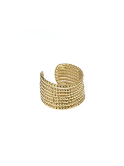 Ear cuff Fine lines goud - Rose &amp; Camellia