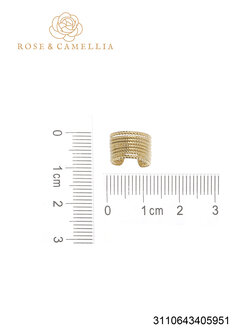Ear cuff Fine lines goud - Rose &amp; Camellia