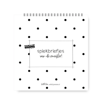 To do boekje / Spiekbriefjes voor de meester - Winkeltje van Anne