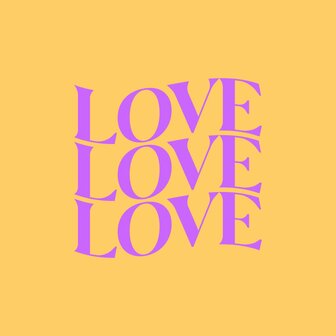 Tegeltje Love love love