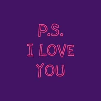 Tegeltje P.S. I love you
