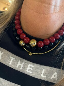 Ketting Chuncky beads zwart - Loffs