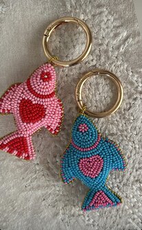 Sleutelhanger Vis roze/rood - Loffs