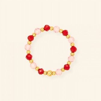 Ring MH250 Red pink facet - MableHappiness