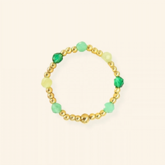 Ring MH252 Green facet - MableHappiness