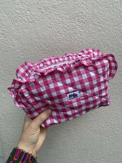 Toilettas ruitjes pink - Loffs