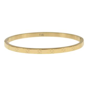 Bangle klavertje vier Lily goud - Kalli