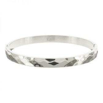 Bangle Geslagen No&eacute;  zilver - Kalli