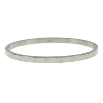 Bangle klavertje vier Lily zilver - Kalli