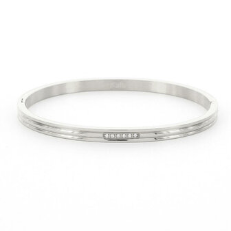 Bangle Streep smal zilver - Kalli