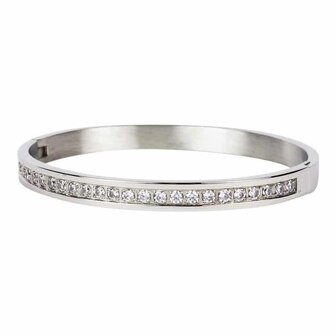 Bangle Zirkonia steentjes Olivia zilver - Kalli