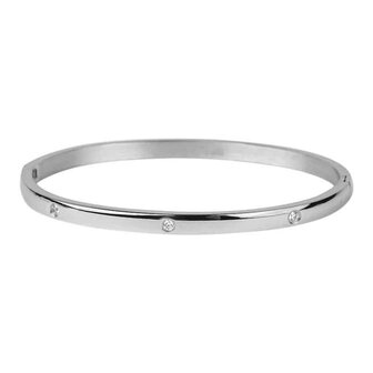 Bangle bol zirkonia Lauren zilver - Kalli