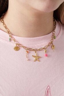 Bedelketting Coastal treasure - goud