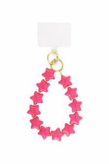 Telefoonkoord short Stars - roze