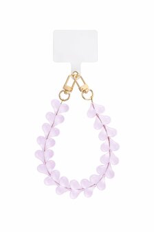 Telefoonkoord short Small hearts - paars
